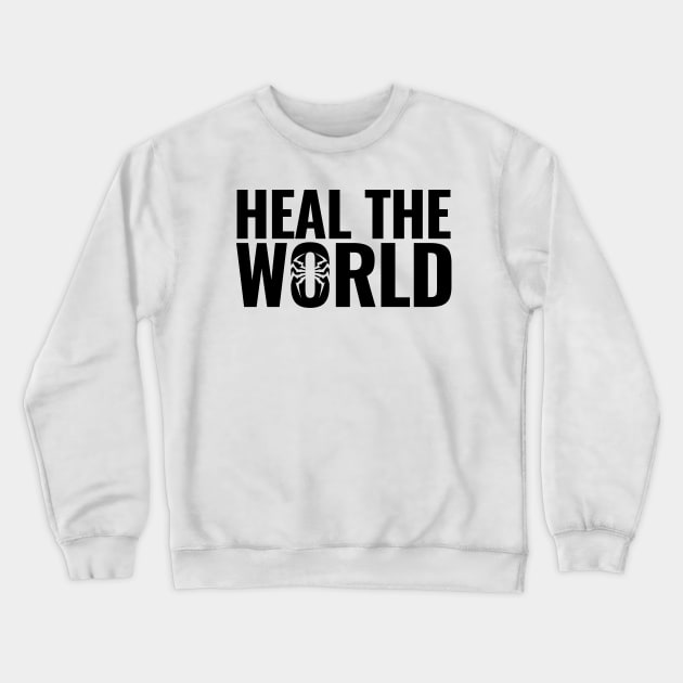 Heal The World (black) Crewneck Sweatshirt by iSymbiote